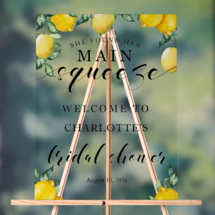 Señal Acrílica Bienvenida Bridal Shower Principal Rótulo acrílico