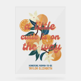 Señal Acrílica bienvenida con una ducha de bebé