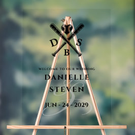 Señal Acrílica Bienvenida de amor al béisbol