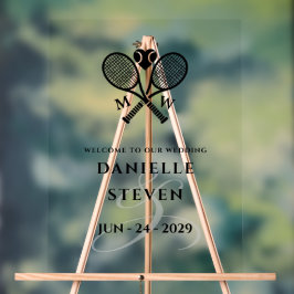 Señal Acrílica Bienvenida de amor al tenis
