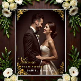 Señal Acrílica Bienvenida de boda con foto personalizada