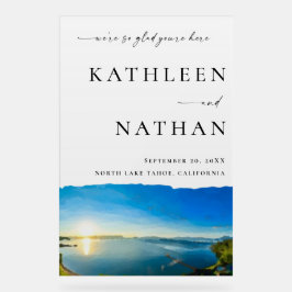 Señal Acrílica Bienvenida de destino de North Lake Tahoe