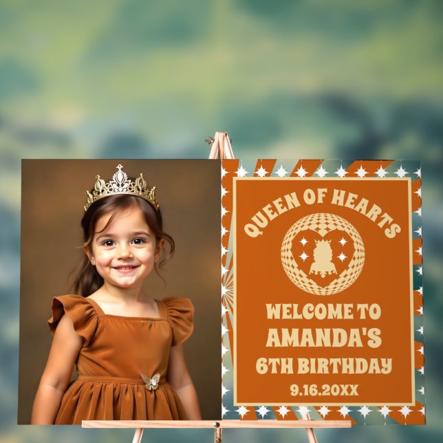 Señal Acrílica Bienvenida De La Foto De Cumpleaños De La Reina De (Neutral )