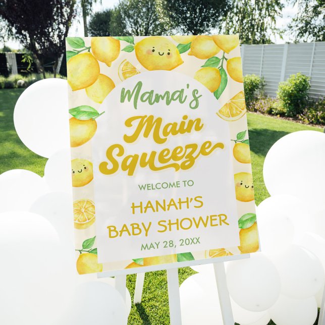 Señal Acrílica Bienvenida de Lemon Baby Shower (Subido por el creador)