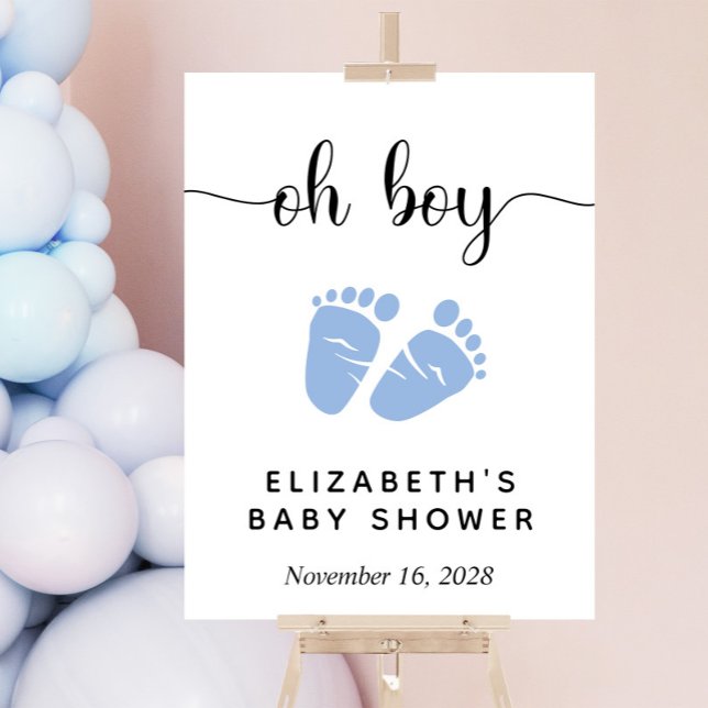 Señal Acrílica Bienvenida de los pies azules de la ducha bebé (Subido por el creador)
