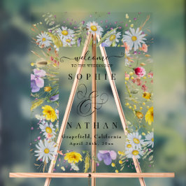 Señal Acrílica Bienvenida del Boho Beidflower de verano de primav