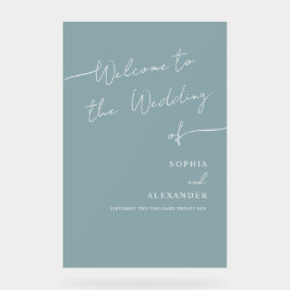 Señal Acrílica Bienvenida El Rótulo Acrílico Boda De La Moda Boho