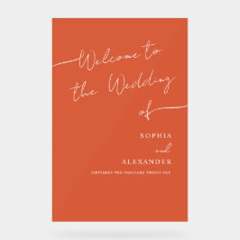 Señal Acrílica Bienvenida El Rótulo Acrílico Boda De La Moda Boho