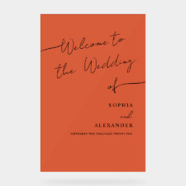 Señal Acrílica Bienvenida El Rótulo Acrílico Boda De La Moda Boho