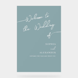 Señal Acrílica Bienvenida El Rótulo Acrílico Boda De La Moda Boho