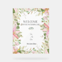 Bienvenida elegante moderna a la boda