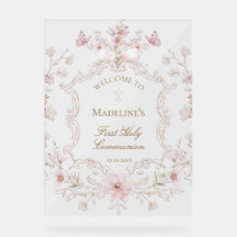 Bienvenida floral Primera Comunión