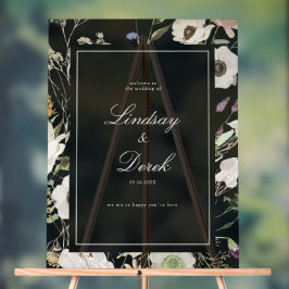 Señal Acrílica Bienvenida moderna de boda de primavera