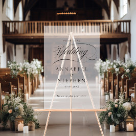 Señal Acrílica ¡Bienvenida! Moderno, caligrafía, Boda