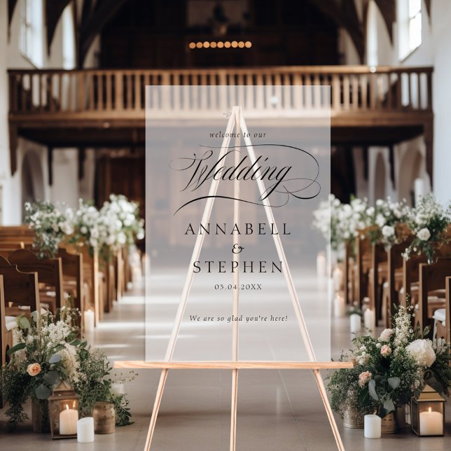 Señal Acrílica ¡Bienvenida! Moderno, caligrafía, Boda (Subido por el creador)