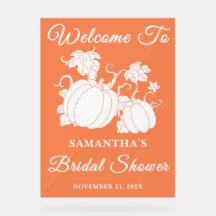 Bienvenida Otoño Calabaza Rústica para Boda