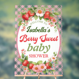 Señal Acrílica Bienvenida para Baby Shower Berry Sweet