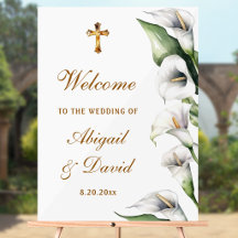 Bienvenida religiosa de boda con Lirios de Calla