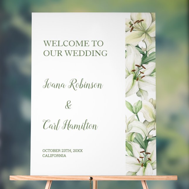 Señal Acrílica Bienvenido a la Elegancia de LILY Blossom (Neutral )