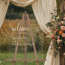 Bienvenido al Boda mínimo moderno manuscrito manus