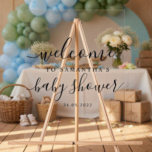 Señal Acrílica Bienvenido al letrero acrílico para Baby Shower