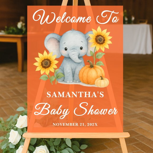 Señal Acrílica Bienvenidos a Baby Shower: Bebé Ruso Elefante Cae (Subido por el creador)