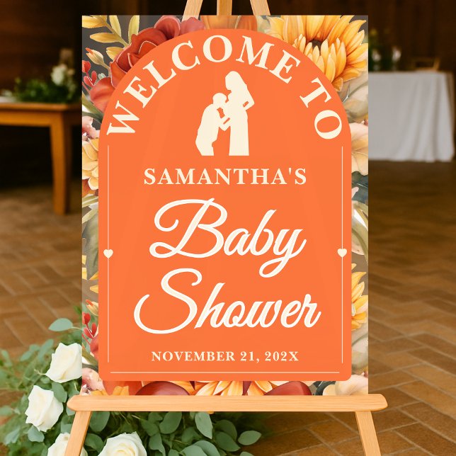 Señal Acrílica Bienvenidos a Baby Shower en Rushall Floral Arch (Subido por el creador)