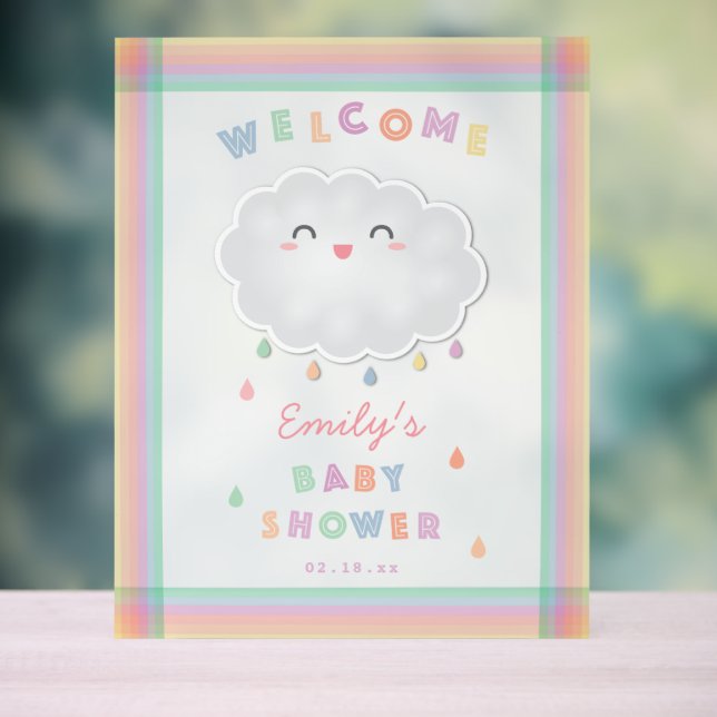 Señal Acrílica Bienvenidos a Baby Shower neutro en relación con l (Neutral )