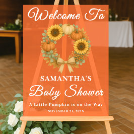 Señal Acrílica Bienvenidos a Baby Shower por Rusmpkin Sunflower F