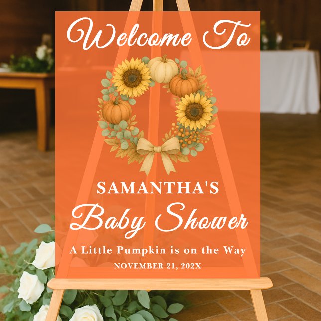 Señal Acrílica Bienvenidos a Baby Shower por Rusmpkin Sunflower F (Subido por el creador)