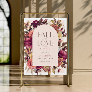 Señal Acrílica Bienvenidos a Baby Shower rosado en el Arco de la 