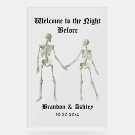 Señal Acrílica Bienvenidos a la cena antes del ensayo