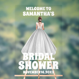 Señal Acrílica Bienvenidos a la ducha de novia personalizada