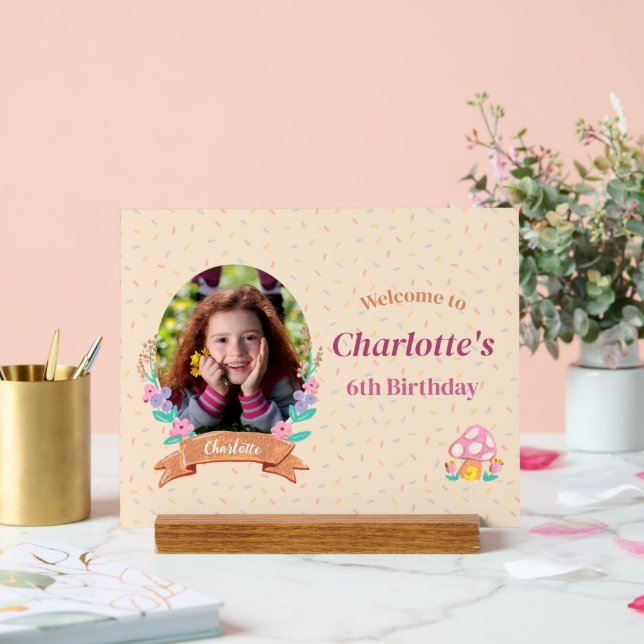 Señal Acrílica Bienvenidos a la foto de cumpleaños de los niños c (Boda)