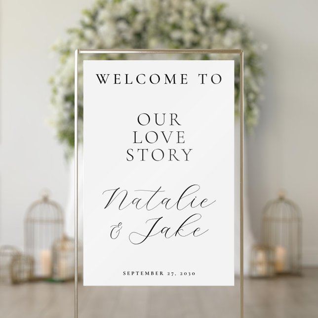 Señal Acrílica Bienvenidos A Nuestra Historia De Amor Boda Modern (Subido por el creador)