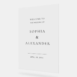 Señal Acrílica Bienvenidos al Rótulo Acrílico Boda de Flores Silv