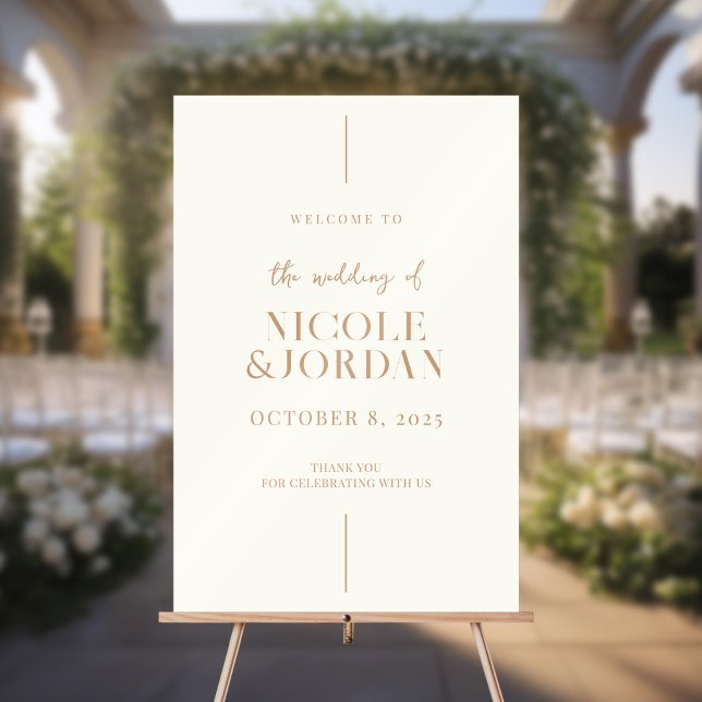 Señal Acrílica Bienvenidos Bodas de marfil y Moda simple moderna (Subido por el creador)