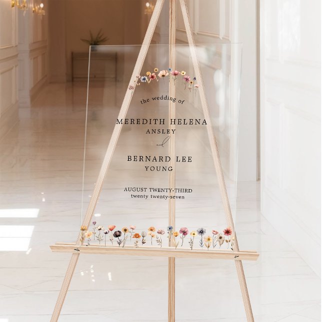 Señal Acrílica Bienvenidos Bodas florales coloridos (Subido por el creador)