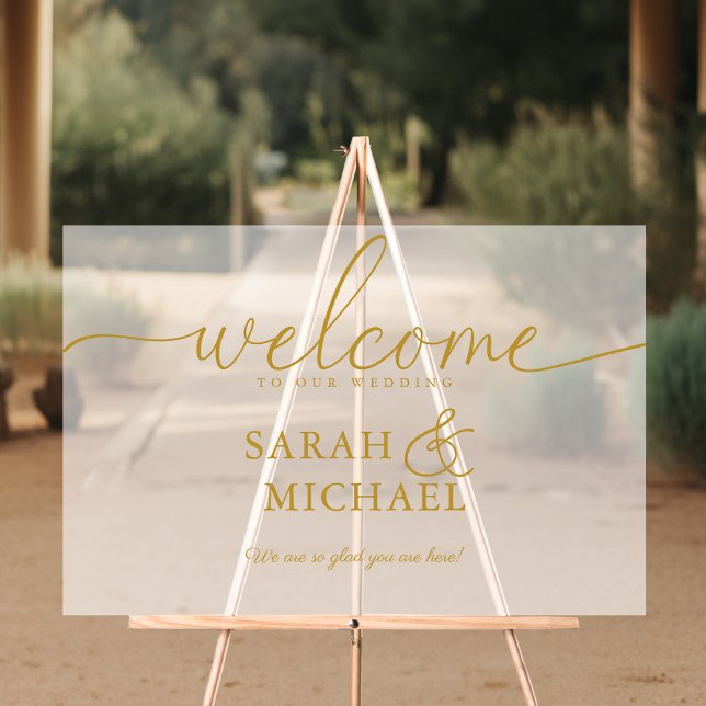 Señal Acrílica ¡BIENVENIDOS! Elegante, blanco, transparente, Boda (Subido por el creador)
