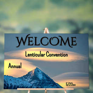 Señal Acrílica Bienvenidos Unas Nubes Únicas Sobre Montañas Cubie