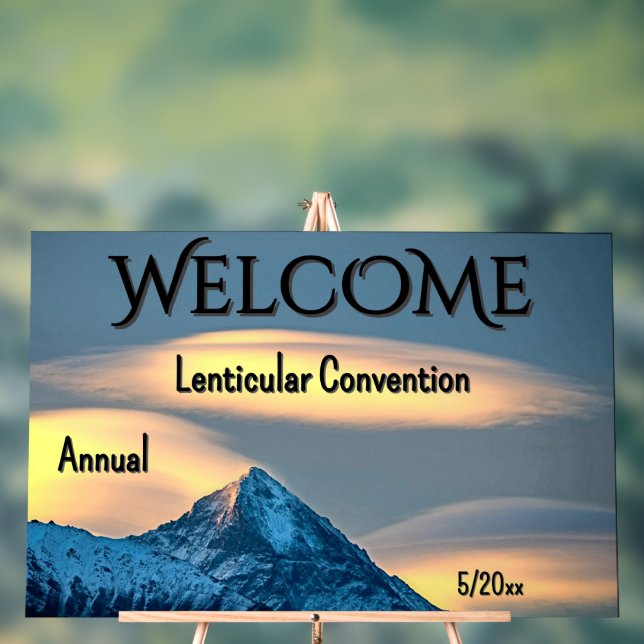 Señal Acrílica Bienvenidos Unas Nubes Únicas Sobre Montañas Cubie (Neutral )