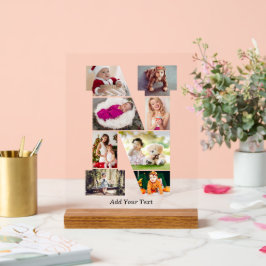 Señal Acrílica Black and White Letter N Photo Collage