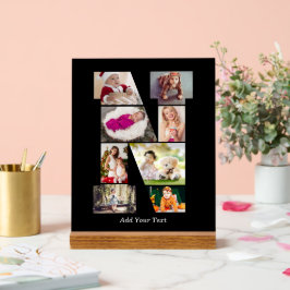 Señal Acrílica Black and White Letter N Photo Collage