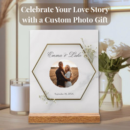 Señal Acrílica Bloque acrílico de boda personalizado con foto