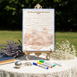 Señal Acrílica Blue Goose Libs Baby Shower Group game Acrylic 