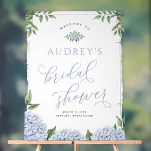 Señal Acrílica Blue Hydrangea Flor Ducha Personalizada Pintada