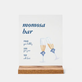 Señal Acrílica Blue Jean Baby | Rótulo de bar Mom-osa | Tabulador