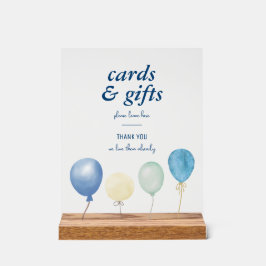 Señal Acrílica Blue Jean Baby Shower | Tabla de tarjetas y regalo