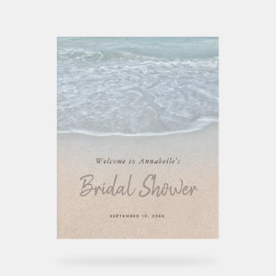 Señal Acrílica Blue Ocean and Sandy Beach Bridal Shower