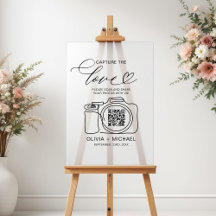 Boda Capturar el código QR de amor Foto compartida